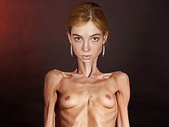 Anorexic shows great bones flat