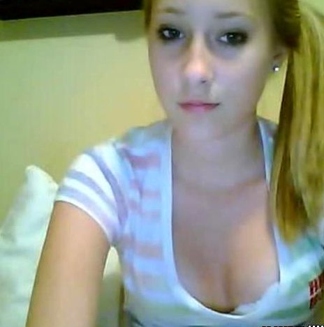 Girl teen uses live webcam