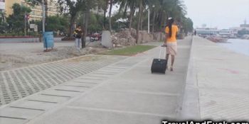 Traveler fucks filipina flight attendant