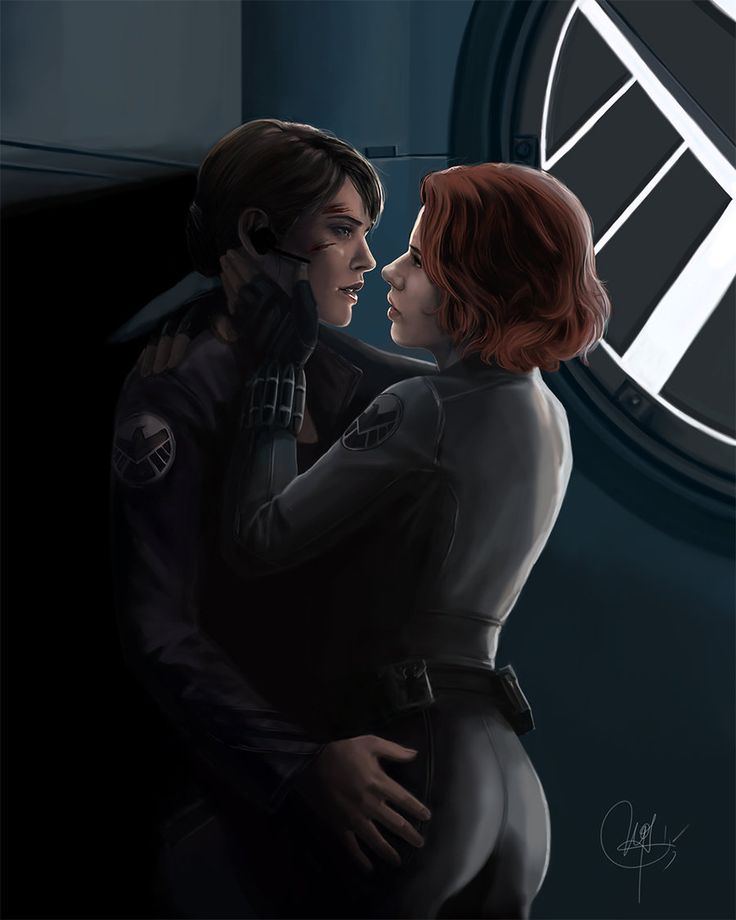 Nude black widow do lesbian sex with shield agents