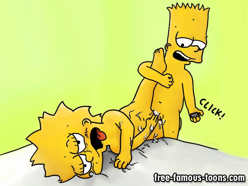 Bart licking lisa simpson ass