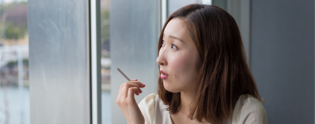 Asian girls smoking cigarettes