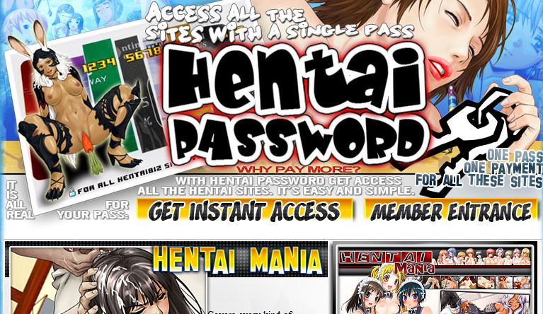 Hentai website instant access passwords