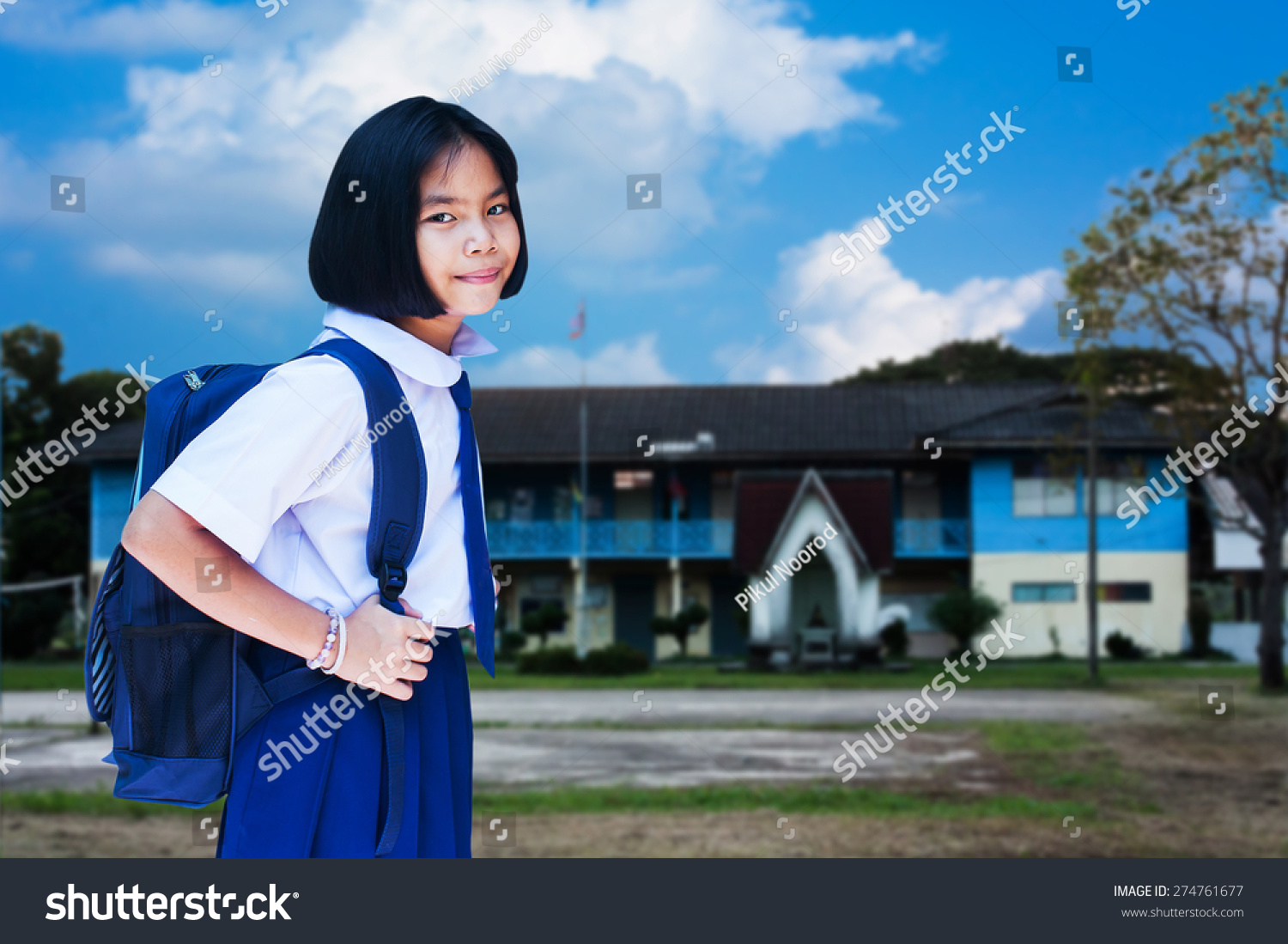 Pretty S. reccomend Asian girl uniform building