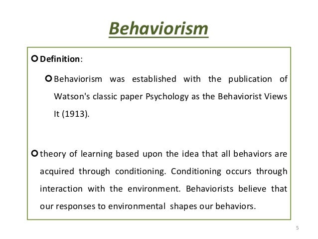 HVAC reccomend Domination of behaviorism psychologhy