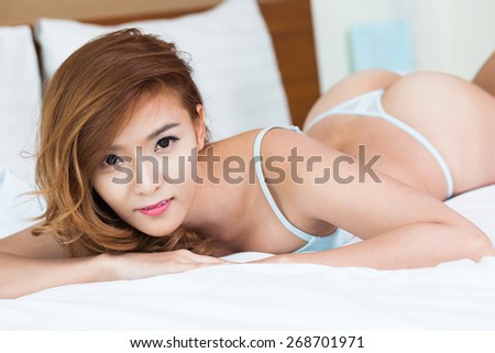 Asian girls wearing thongs