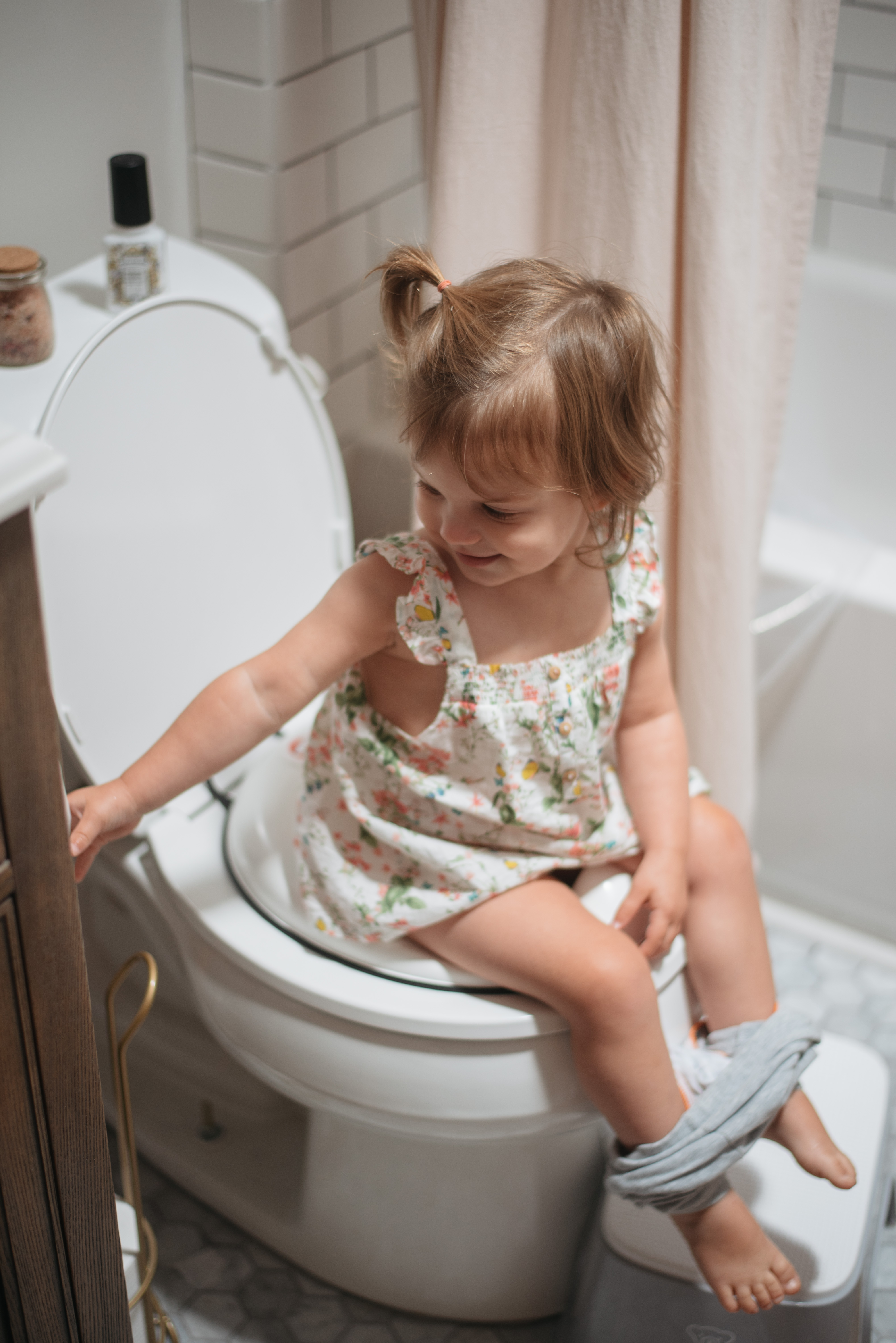 Toddler peeing and pooping out toilet