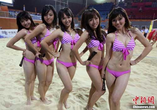 best of Bikini cheerleaders volleyball Beach