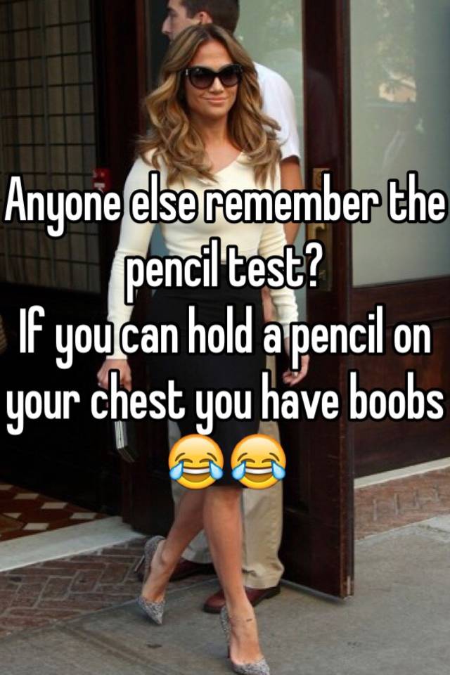 best of Test Boob pencil