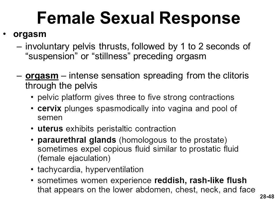 Do women secrete fluid at orgasm