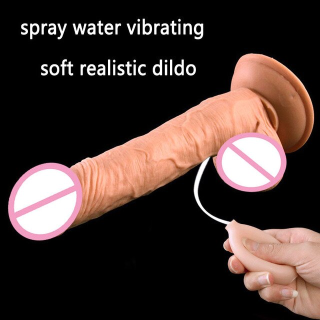 Vibrating artifical ejaculating dildo