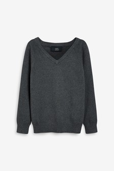 Grey sweater blue strip 12 month