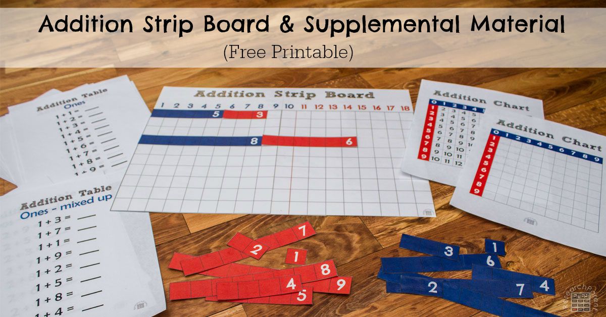 Heart reccomend Montessori and addition strip board and lesson