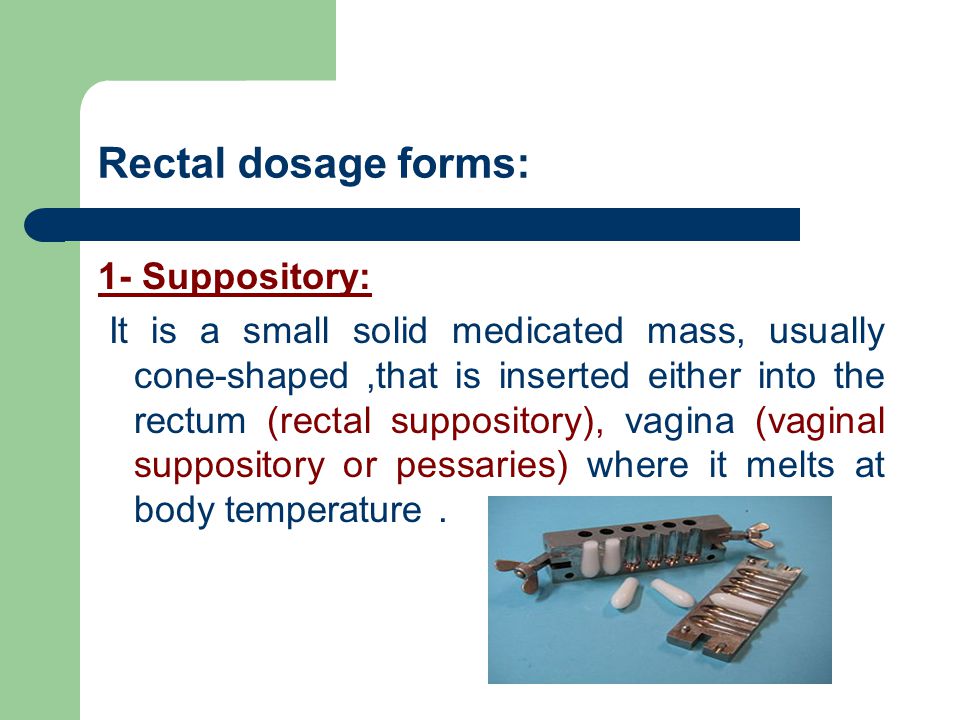 Progesterone anal suppositories