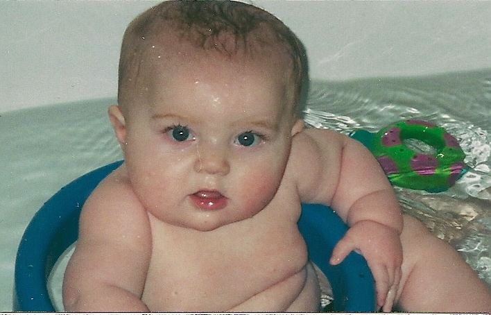 Chubby baby with a big