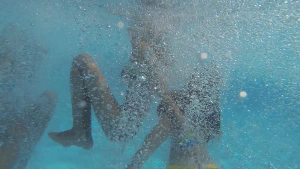 Bikini off underwater