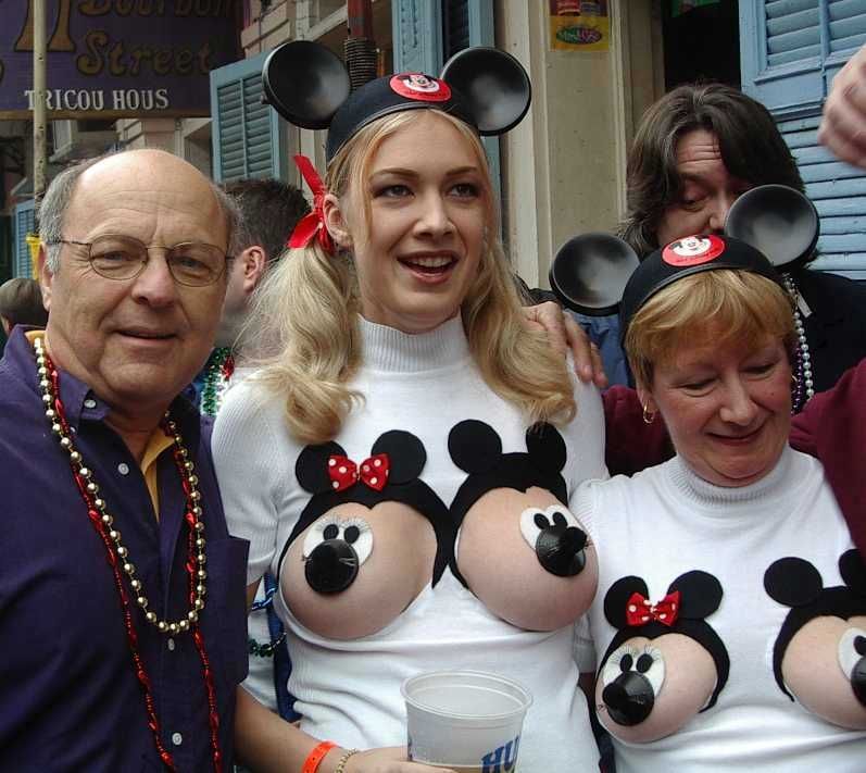 Painted boobs mickey mouse