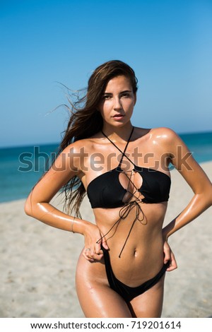 best of Gold black girl Beach woman bikini
