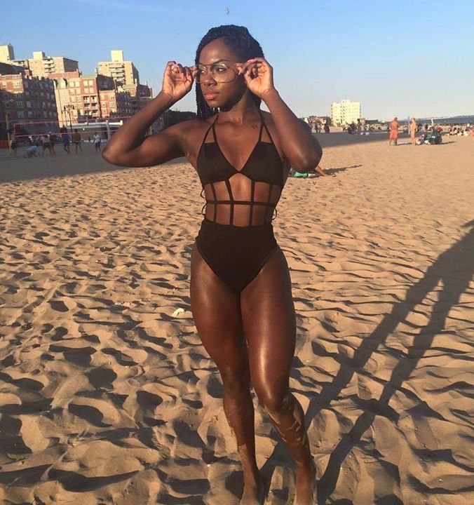 best of Gold black girl Beach woman bikini