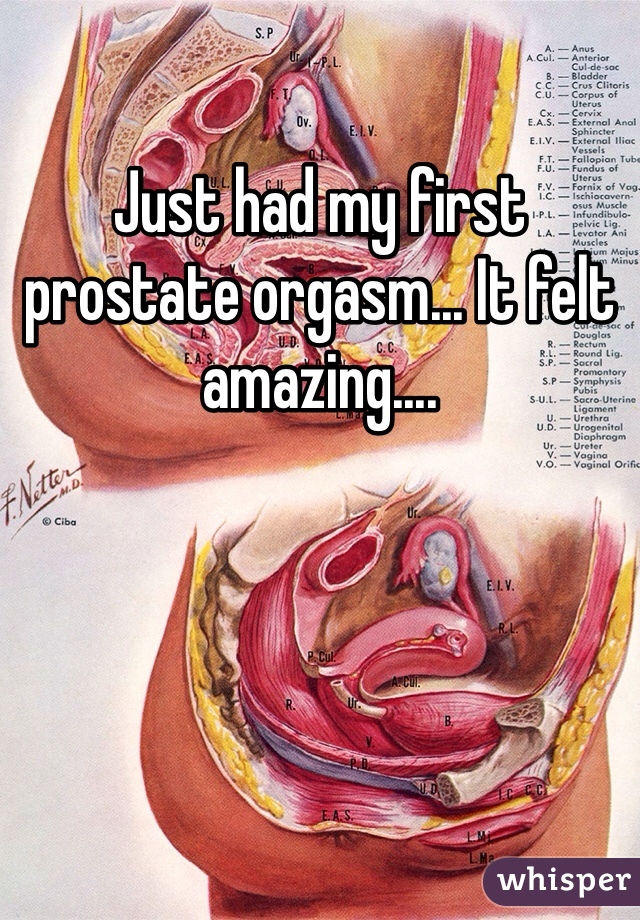 Orgasm with prostate