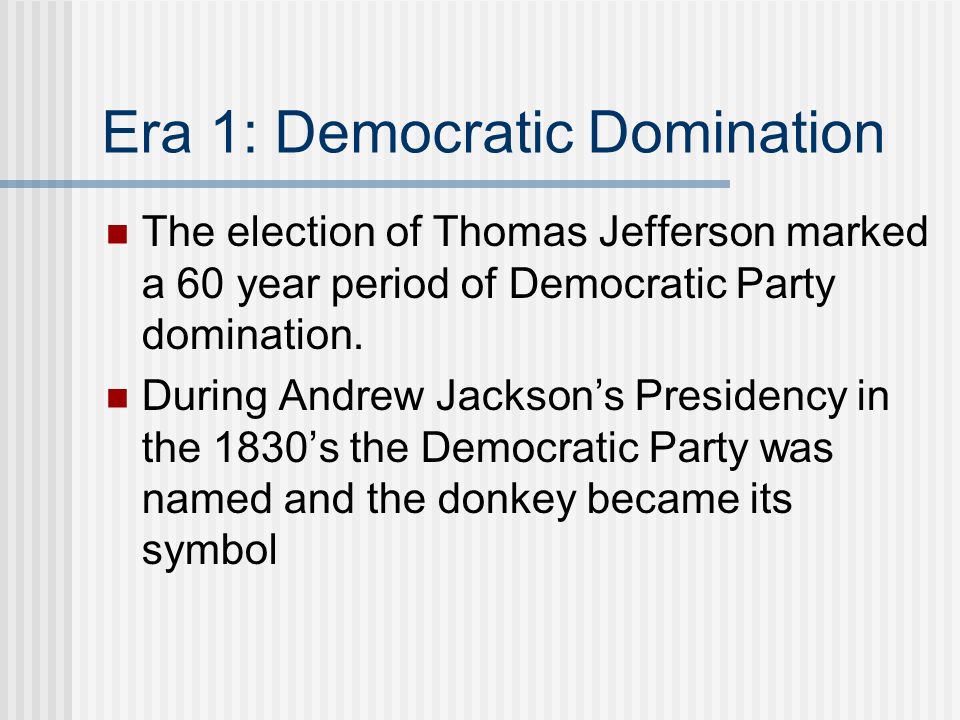 Catfish reccomend Democratic party domination
