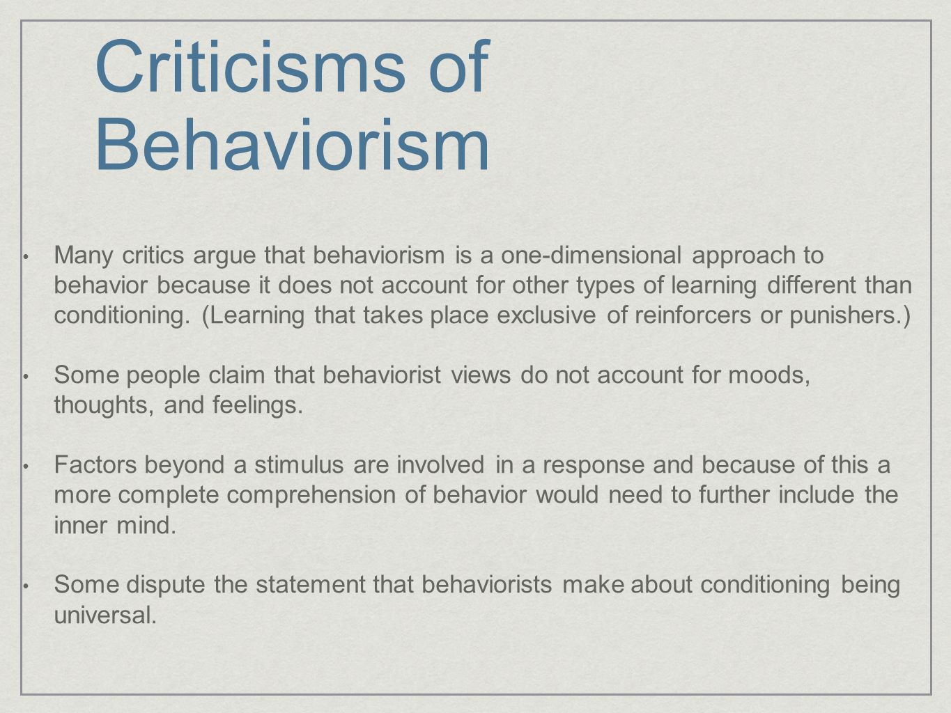 best of Psychologhy Domination of behaviorism