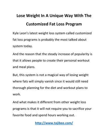 Swallowtail reccomend Fat loss programs that work