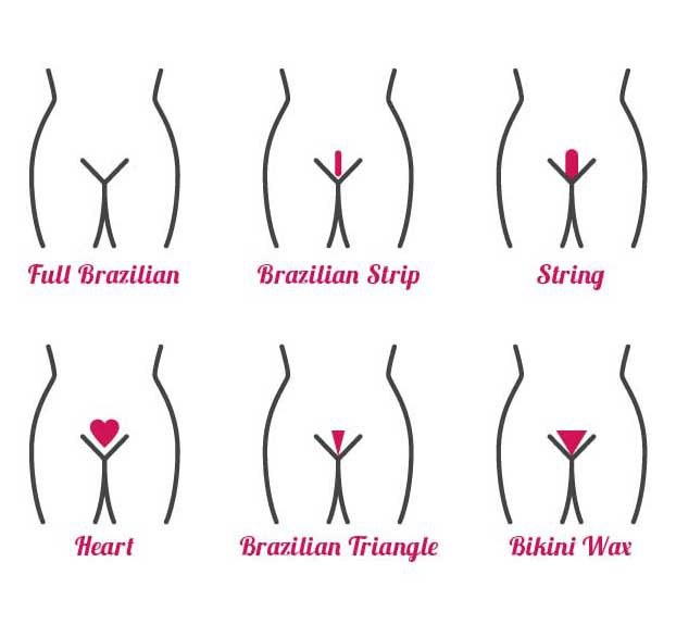 Different bikini wax styles