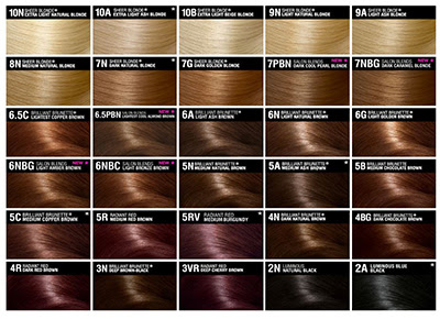 Susie Q. reccomend Haircolor chart for mature women