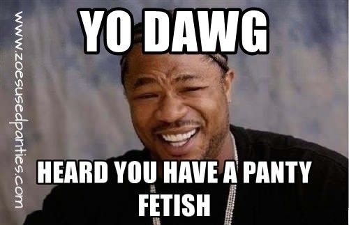 Panty fetish with a person