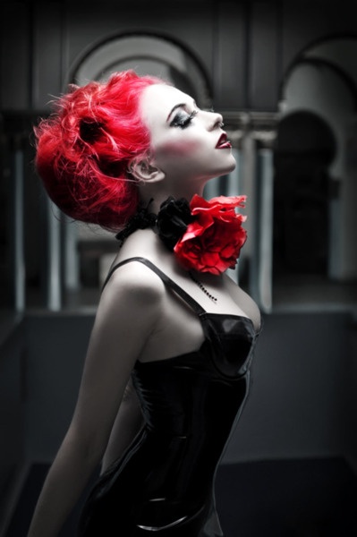 Spanish amateur redhead goth