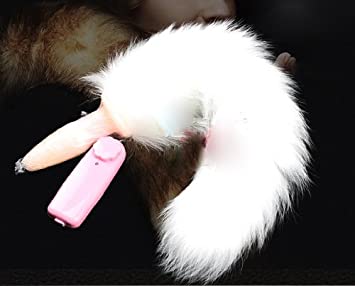 Vibrating anal toy with cat tail